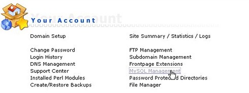 mysql-management-directadmin